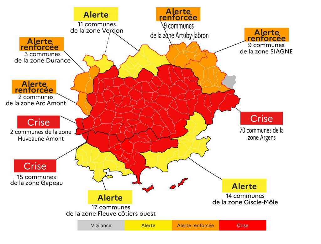 Les mesures d’interdiction et de restriction de l’usage de l’eau dans le Var