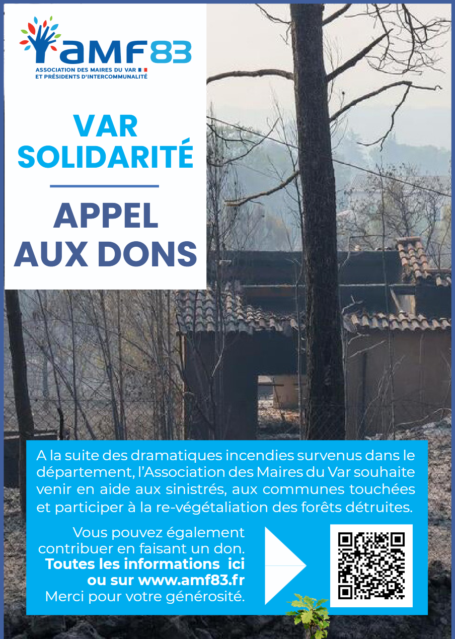 L’Association des Maires du Var lance un appel aux dons